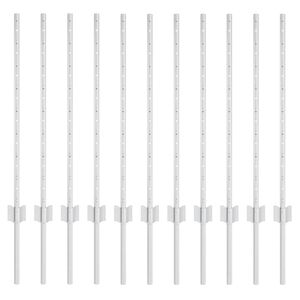 vidaXL Poteau de cl&ocirc;ture ench&acirc;ss&eacute; 11 pi&egrave;ces Argent&eacute; 120 cm