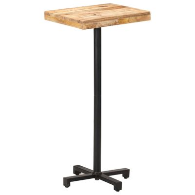 vidaXL Table de bar Carrée 50x50x110 cm Bois de manguier brut