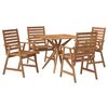 vidaXL Ensemble &agrave; manger de jardin 5 pcs Bois d'acacia solide