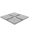 vidaXL Plaques de poids de parasol 4 pcs Granit Gris Carr&eacute; 100 kg