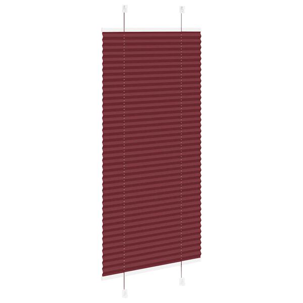 vidaXL Store pliss&eacute; rouge bordeaux 55x150 cm largeur du tissu 54,4 cm