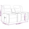 vidaXL Fauteuil inclinable 2 places avec porte-gobelets Cr&egrave;me Tissu