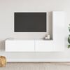vidaXL Ensemble de meubles TV 3 pcs Blanc Bois d'ing&eacute;nierie
