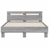vidaXL Cadre de lit avec LED sans matelas sonoma gris 120x200 cm