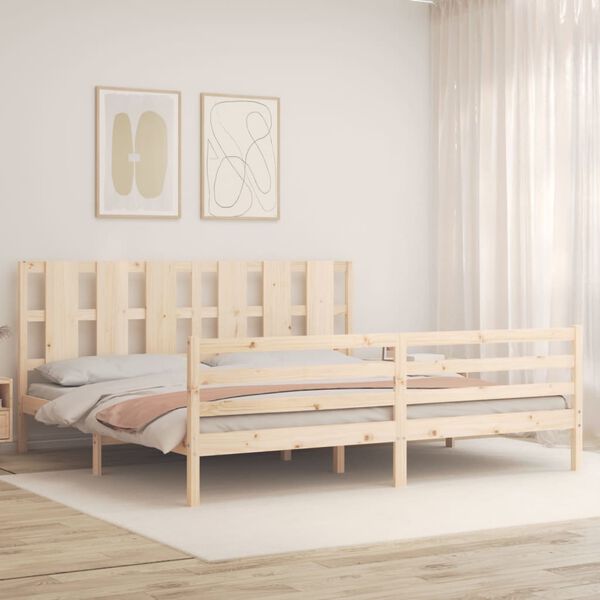 vidaXL Cadre de lit sans matelas 200x200 cm bois massif