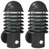 vidaXL Appliques murales d'ext&eacute;rieur et capteurs 2pcs acier inoxydable