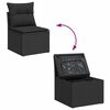 vidaXL Ensemble de canap&eacute; de jardin avec coussin 8 pcs Noir polyrotin
