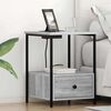 vidaXL Cabinet de chevet avec tiroir 2 pcs Gris Sonoma 42 x 41 x 56 cm