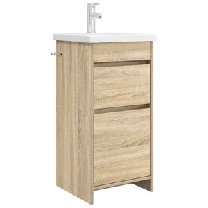 vidaXL Meuble de salle de bain avec &eacute;vier Ch&ecirc;ne Sonoma