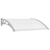 vidaXL Auvent de porte Gris 120 x 100 cm PC