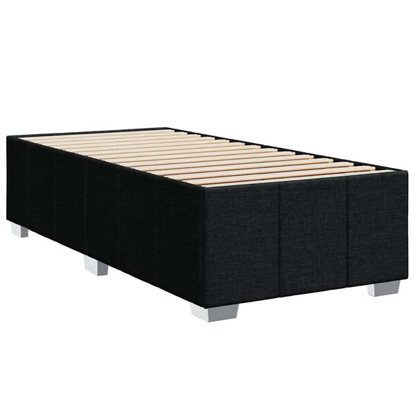 vidaXL Cadre de lit sans matelas noir 100x200 cm tissu