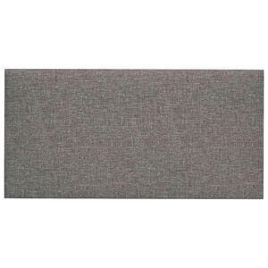 vidaXL T&ecirc;te de lit murale 12 pc 30 x 15 cm Gris clair tissu