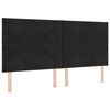 vidaXL T&ecirc;te de lit Noir 200 cm Velours