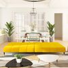 vidaXL Canap&eacute;-lit 2 places jaune velours