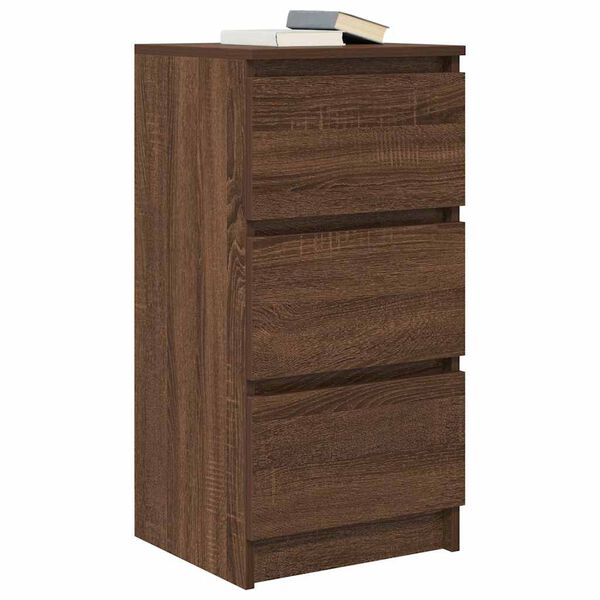 vidaXL Buffet ch&ecirc;ne marron 37,5x35x76 cm bois d'ing&eacute;nierie