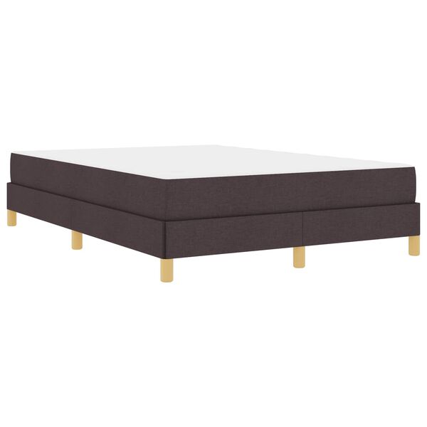 vidaXL Lit &agrave; ressorts avec matelas Marron fonc&eacute; 140 x 190 cm tissu