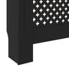 vidaXL Cache-radiateur MDF Noir 205 cm