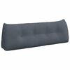 vidaXL Coussin de Dos Gris fonc&eacute; 140 x 24 x 50 cm Velours