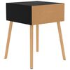 vidaXL Table de chevet Noir brillant 40x40x56 cm Bois d'ingénierie