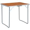 vidaXL Table pliable de camping avec cadre en m&eacute;tal 80x60 cm
