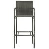 vidaXL Ensemble de bar de jardin 3 pcs Gris