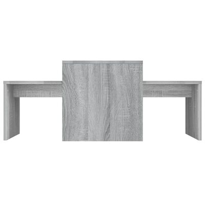 vidaXL Ensemble table basse Sonoma gris 100x48x40 cm Bois d'ingénierie