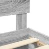 vidaXL Cadre de lit Gris Sonoma 200 x 200 cm Bois d'ing&eacute;nierie