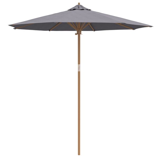 vidaXL Parasol de jardin Gris fonc&eacute; &Oslash; 270 x 260 cm Bambou