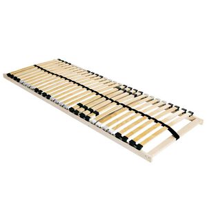 vidaXL Sommier &agrave; lattes Marron 140 x 190 cm Bois de h&ecirc;tre massif