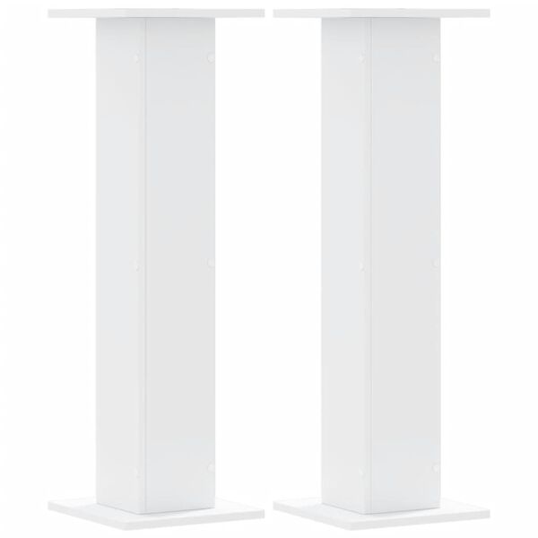 vidaXL Supports pour plantes 2 pcs blanc 30x30x95 cm bois d'ing&eacute;nierie