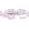 vidaXL Cadre de lit sans matelas cire marron 200x200cm bois pin massif