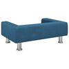 vidaXL Lit pour chien bleu 70x45x26,5 cm velours