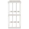 vidaXL Porte-bûches d’extérieur Blanc 108x52x106 cm Bois massif de pin