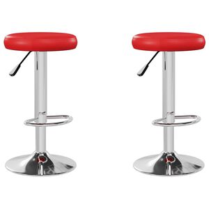 vidaXL Tabourets de bar lot de 2 rouge similicuir