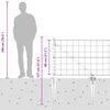 vidaXL Cl&ocirc;ture avec poteau Gris 0,8 x 10 m Acier