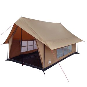 vidaXL Tente Cabane Marron 340 x 246 x 210 cm Polycoton