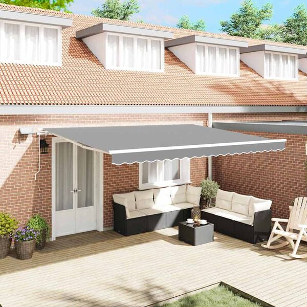 vidaXL Cadre d'auvent Blanc 500 × 300 cm Aluminium