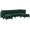 vidaXL Ensemble de meubles pour le salon 6 pc Vert fonc&eacute; Velours