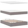 VidaXL Cadre de lit ottoman avec matelas taupe 140x200 cm tissu