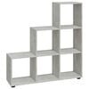 vidaXL Biblioth&egrave;que escalier Gris b&eacute;ton 107 cm Bois d'ing&eacute;nierie