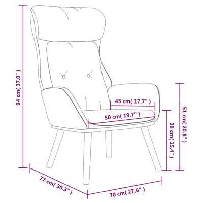 vidaXL Chaise de relaxation Noir Tissu et PVC