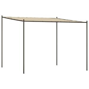 vidaXL Belv&eacute;d&egrave;re beige 3x3 m 180 g/m&sup2; tissu et acier