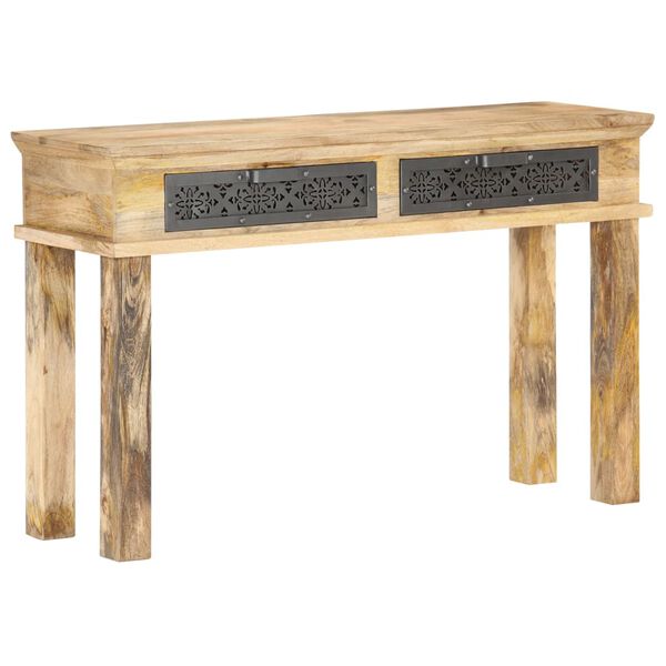 vidaXL Table console avec tiroirs 120x35x75 cm Bois de manguier solide