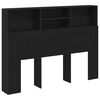 vidaXL Cabinet de T&ecirc;te de Lit Ch&ecirc;ne noir Bois d'ing&eacute;nierie