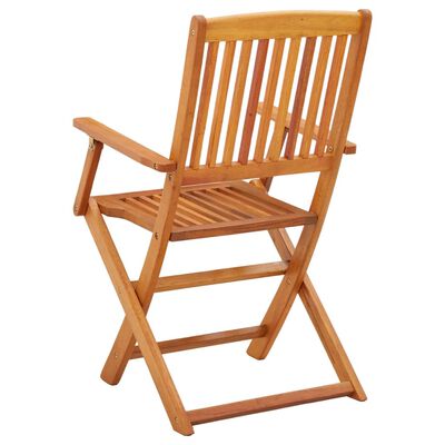 vidaXL Chaises de jardin pliables 4 pcs Bois d'eucalyptus massif