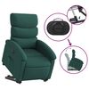 vidaXL Fauteuil inclinable &eacute;lectrique vert fonc&eacute; tissu