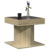 vidaXL Table basse avec LED chêne sonoma 50x50x45 cm bois d'ingénierie