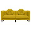 vidaXL Canap&eacute; avec coussins 2 places jaune velours