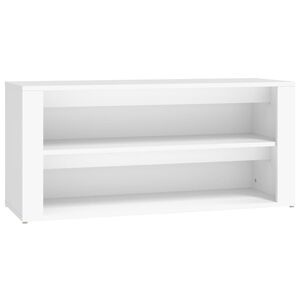 vidaXL &Eacute;tag&egrave;re &agrave; chaussures Blanc 100x35x45 cm Bois d'ing&eacute;nierie