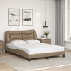 vidaXL Cadre de lit sans matelas Hvar cappuccino 120x200 cm similicuir